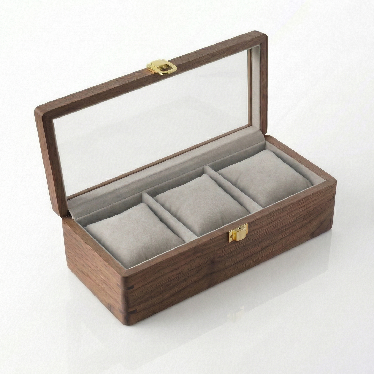 Watch Box for Men with Glass Top & Soft Cushions