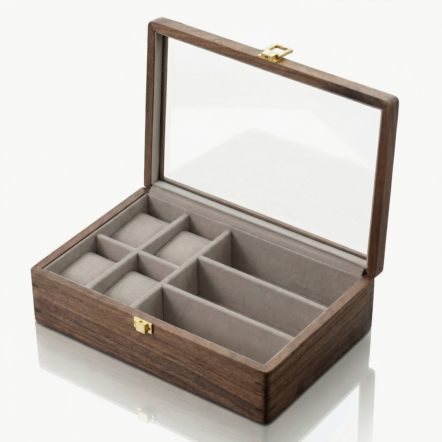 Watch Box for Men with Glass Top & Soft Cushions