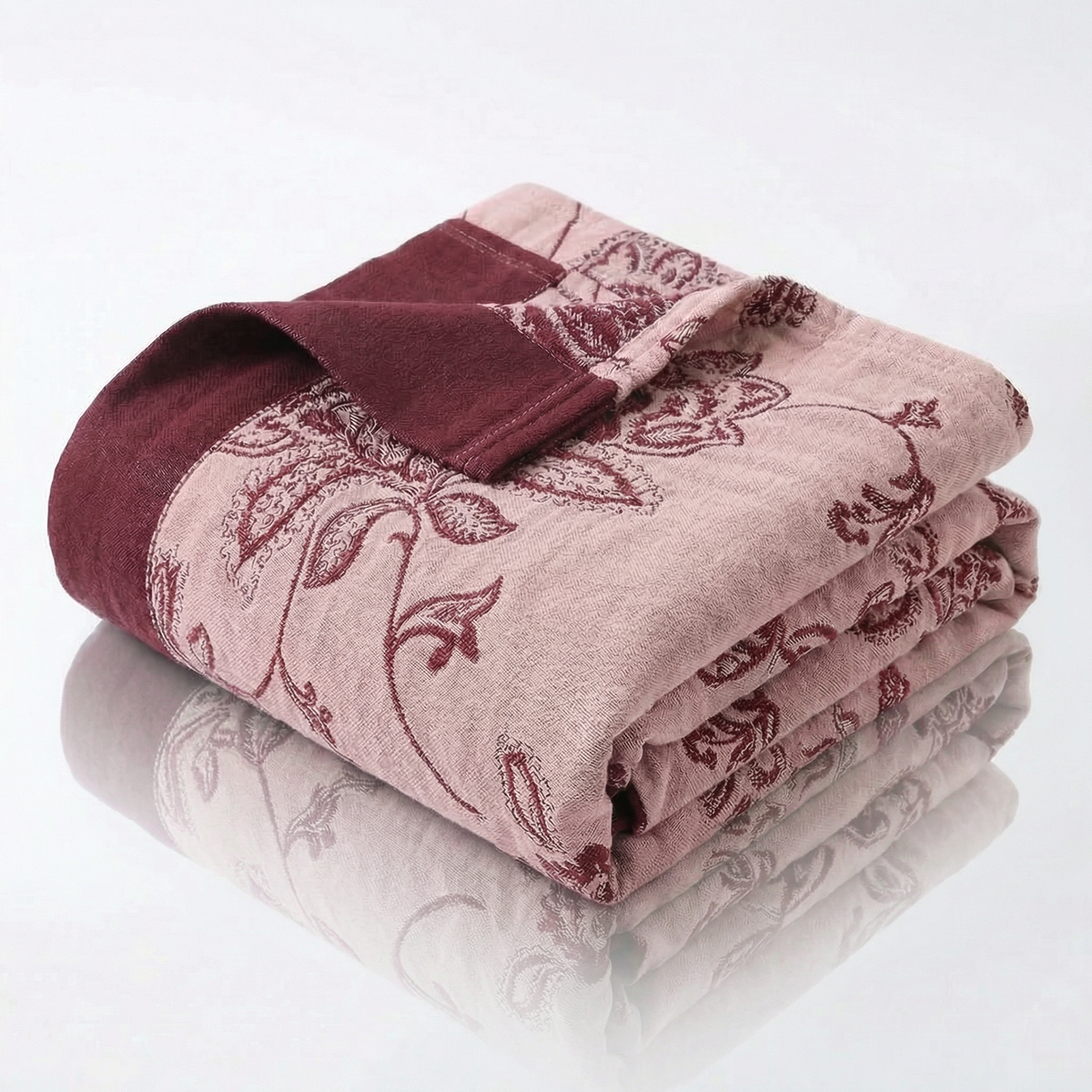 Floral Dream Lightweight Reversible 100% Cotton Throw Blanket