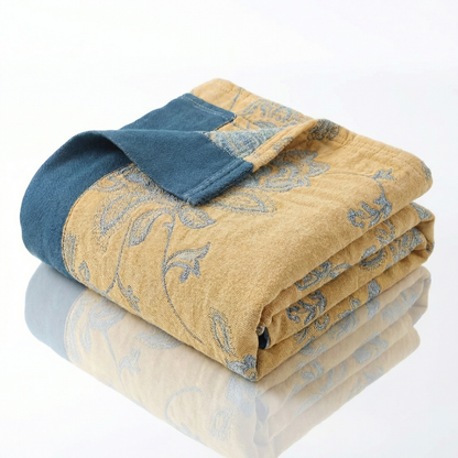 Floral Dream Lightweight Reversible 100% Cotton Throw Blanket