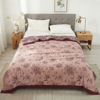 Floral Dream Lightweight Reversible 100% Cotton Throw Blanket
