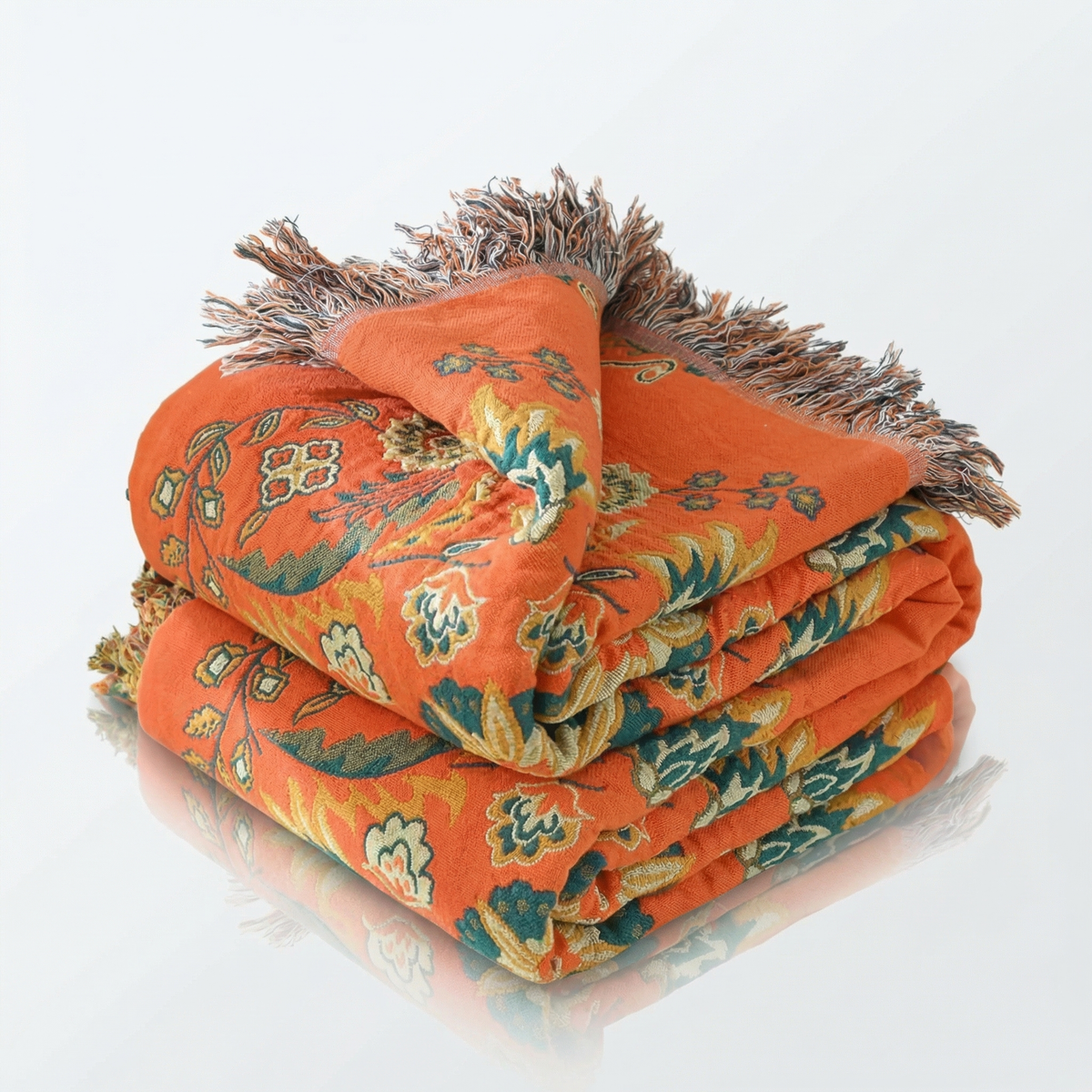 Reversible Throw Blanket with Floral Design | Cozy Comfort for All Seasons
