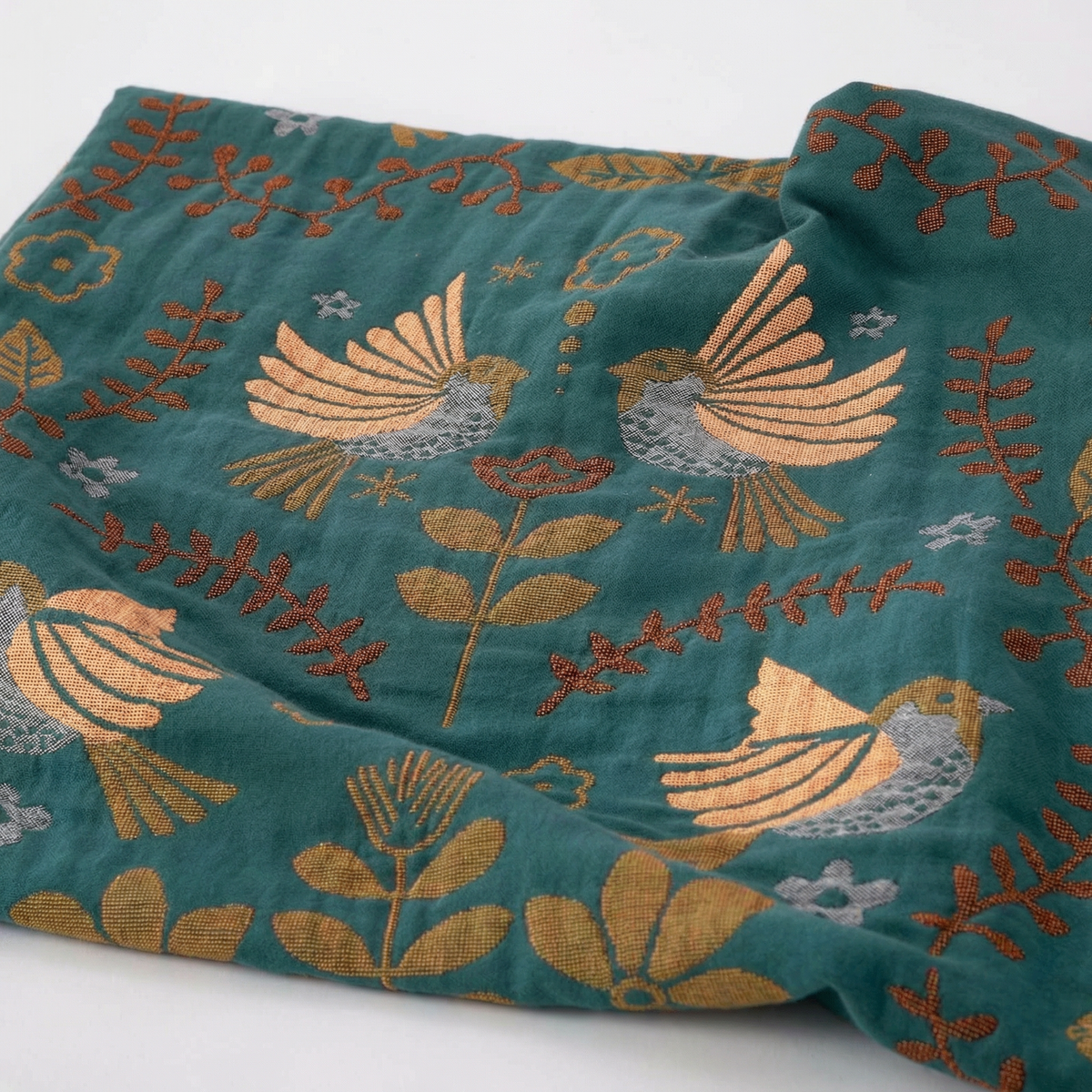 Reversible Cotton Throw Blanket with Bird Design | Cozy Home Decor for Ultimate Comfort