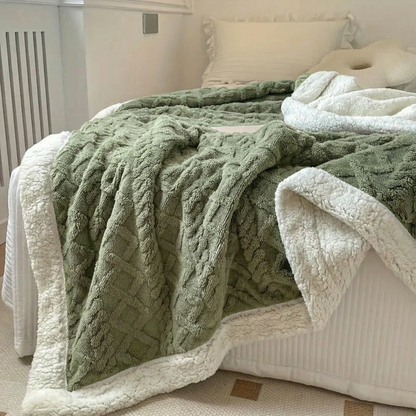 Reversible Sherpa Blanket with Plush Fleece | Lightweight & Breathable Comfort for All Seasons