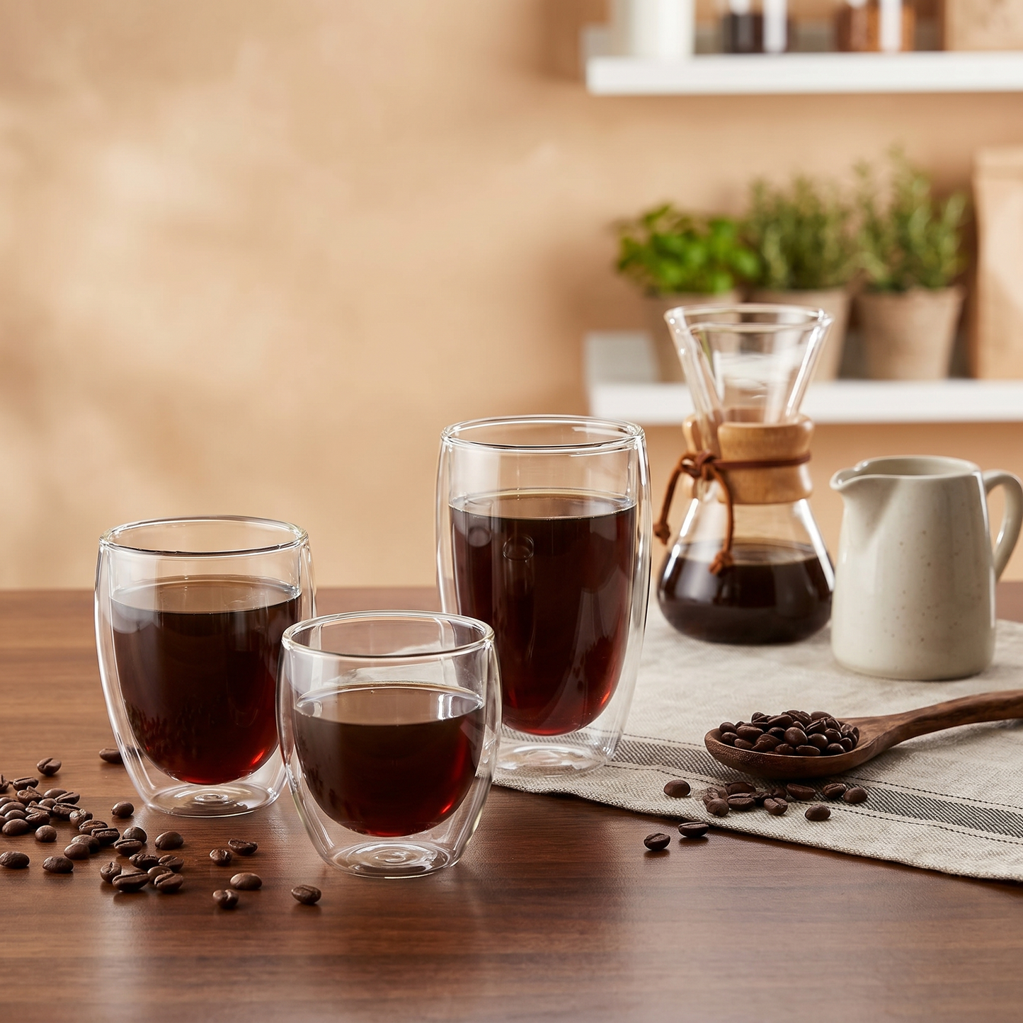 Heat-Resistant Double Wall Cups Set