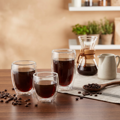 Heat-Resistant Double Wall Cups Set