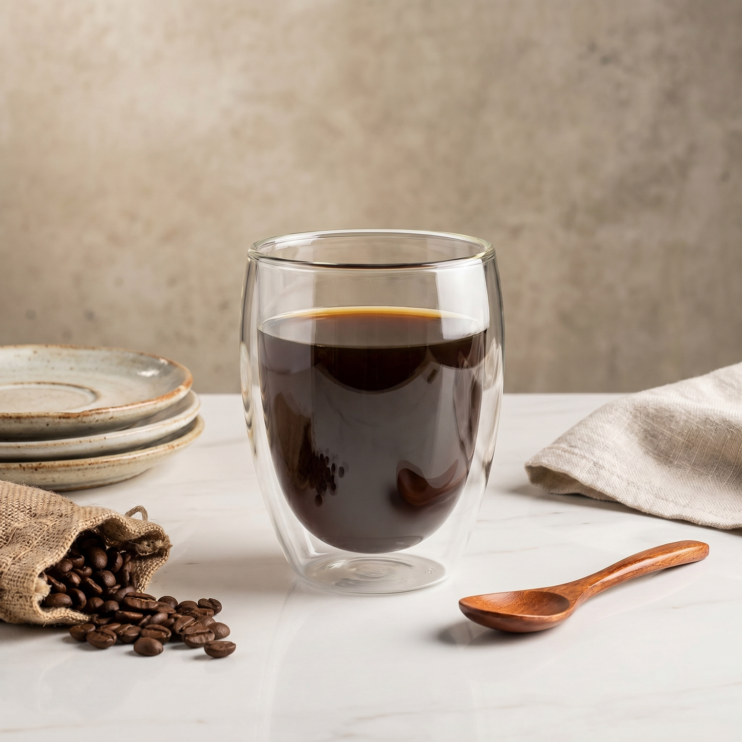 Heat-Resistant Double Wall Cups Set
