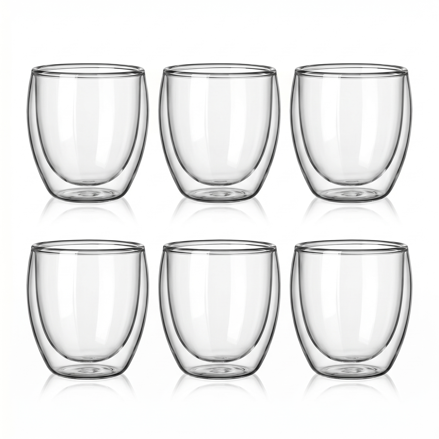 Heat-Resistant Double Wall Cups Set