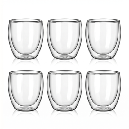 Heat-Resistant Double Wall Cups Set