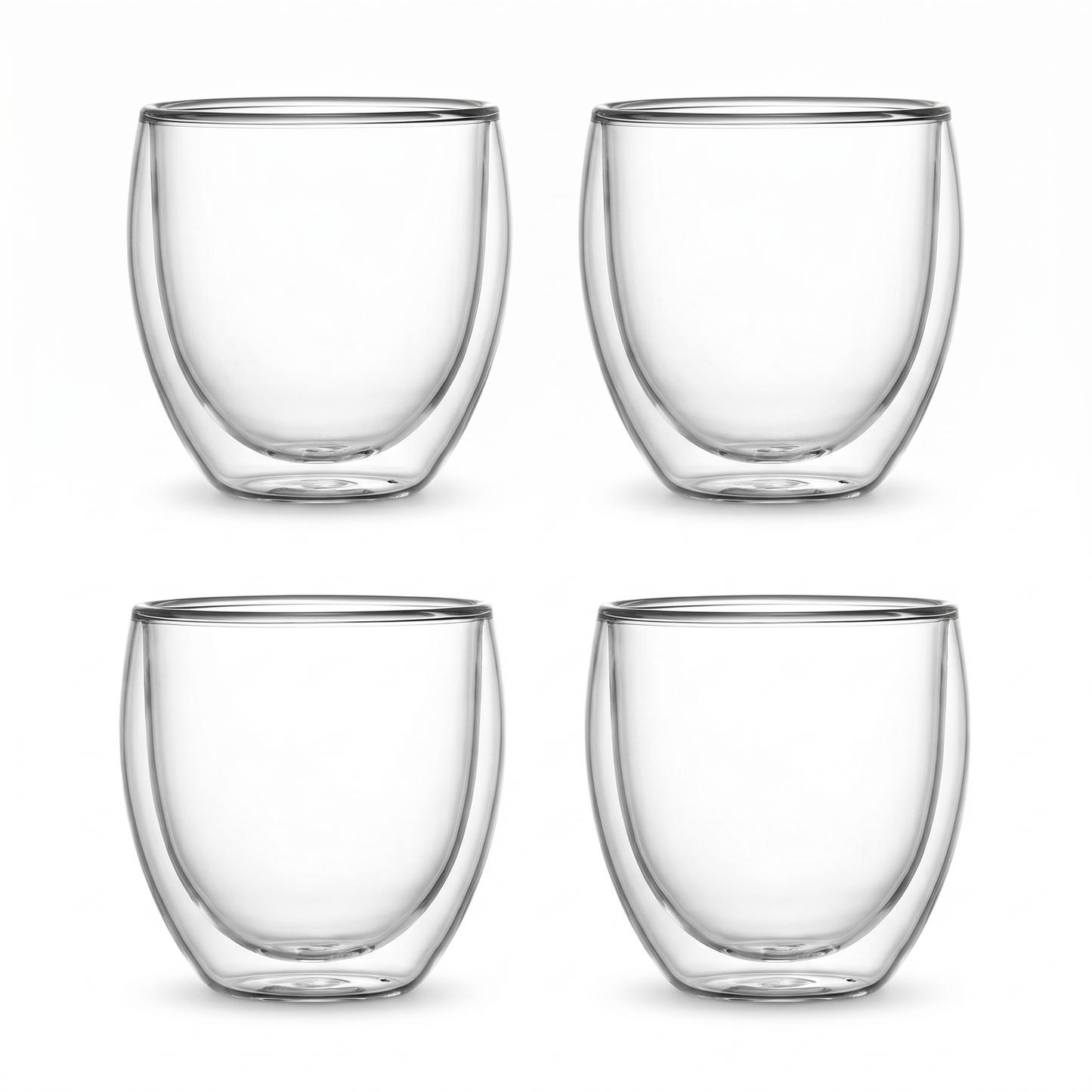 Heat-Resistant Double Wall Cups Set