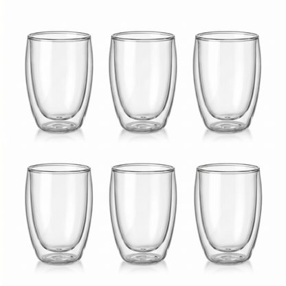 Heat-Resistant Double Wall Cups Set