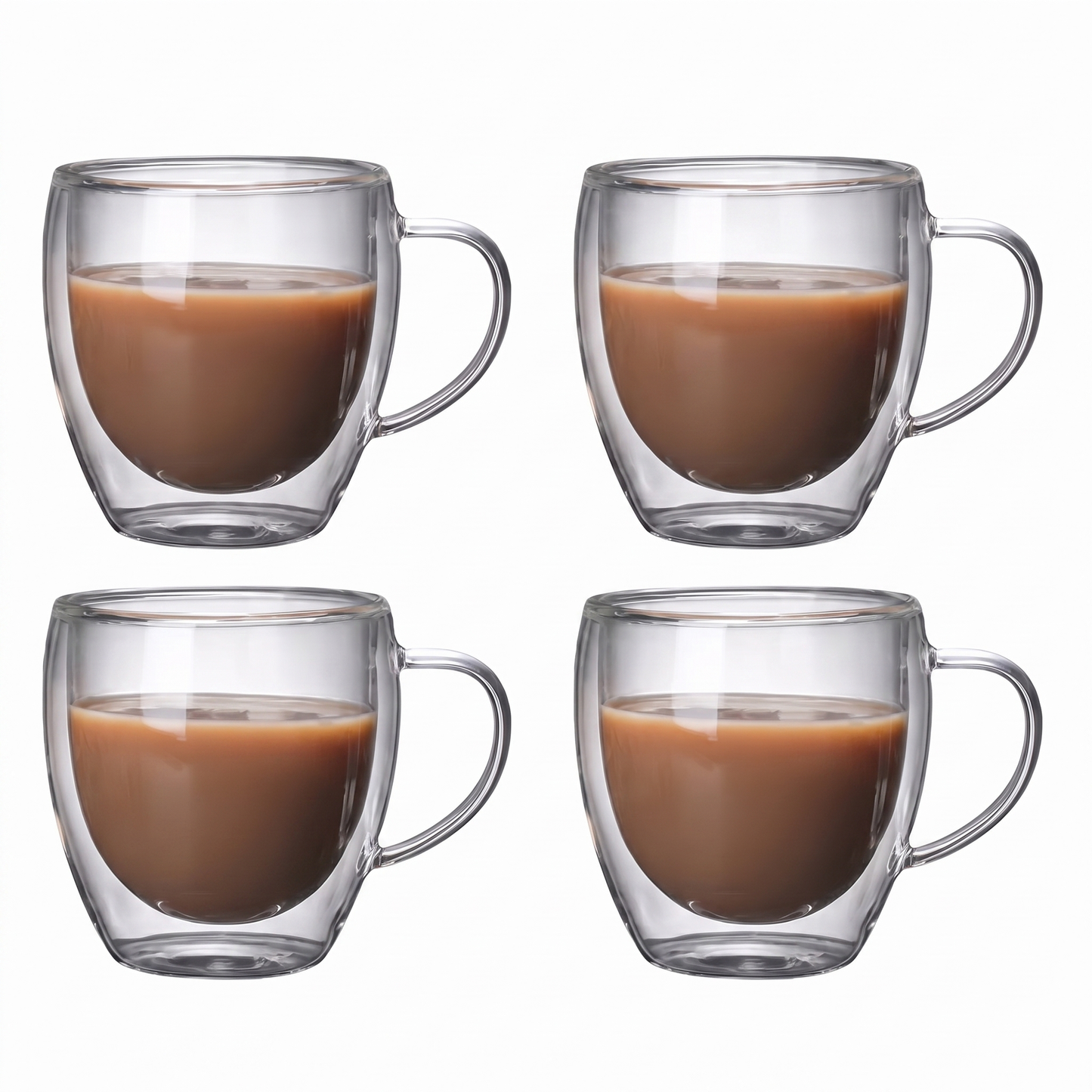 Heat-Resistant Double Wall Glass Cups Set
