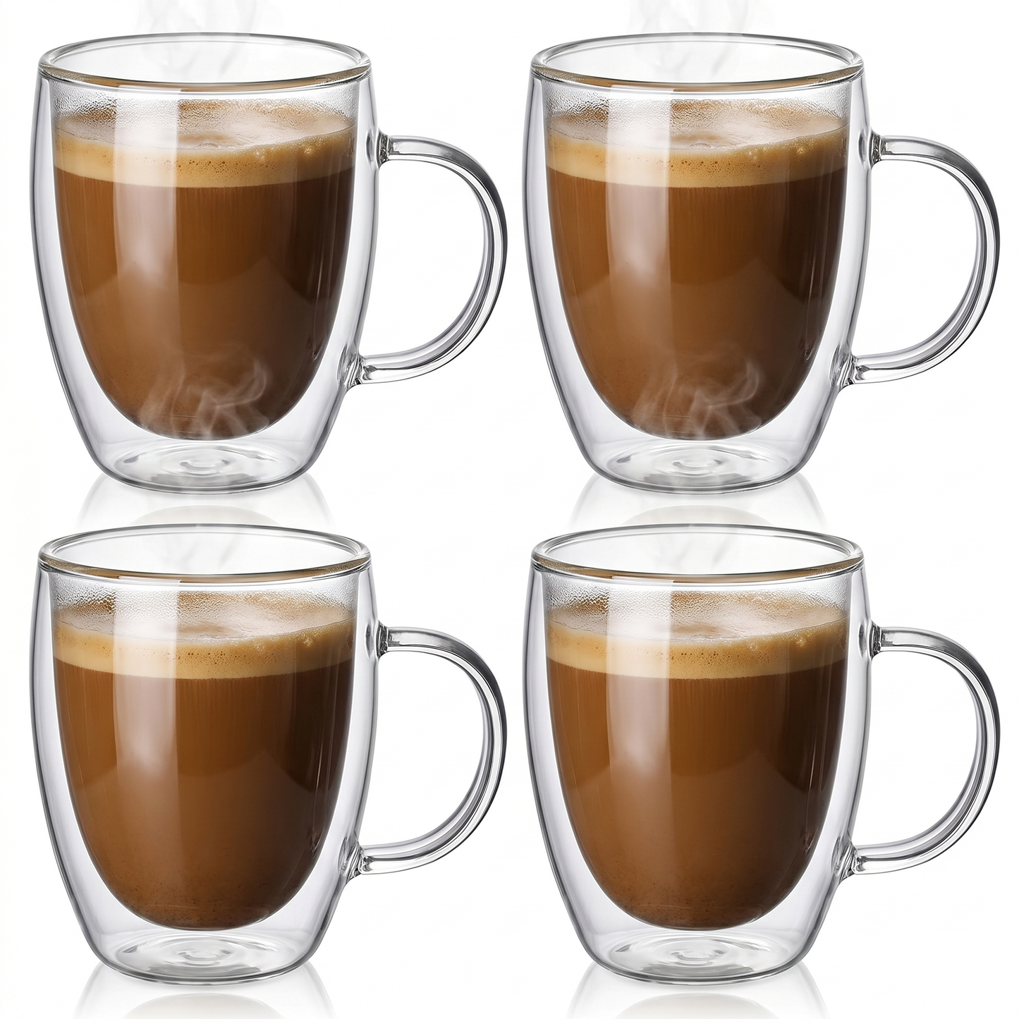 Heat-Resistant Double Wall Glass Cups Set