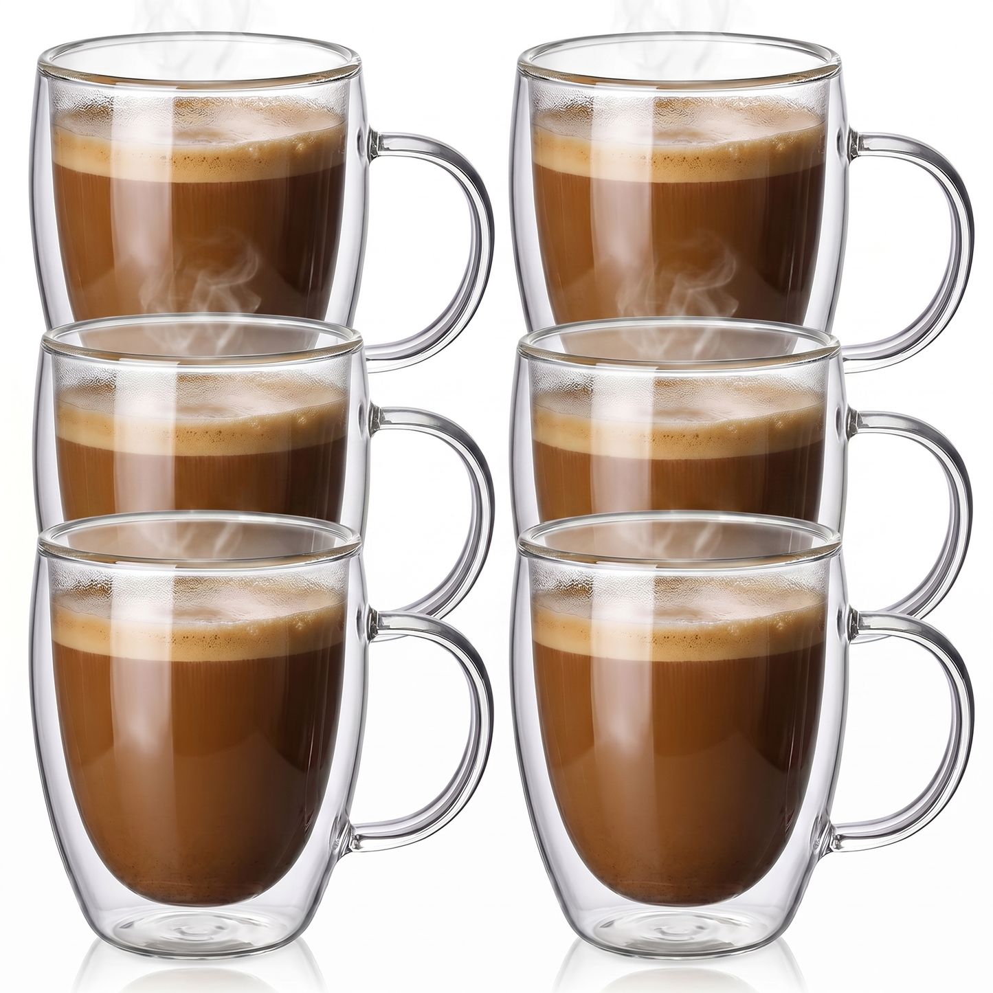 Heat-Resistant Double Wall Glass Cups Set