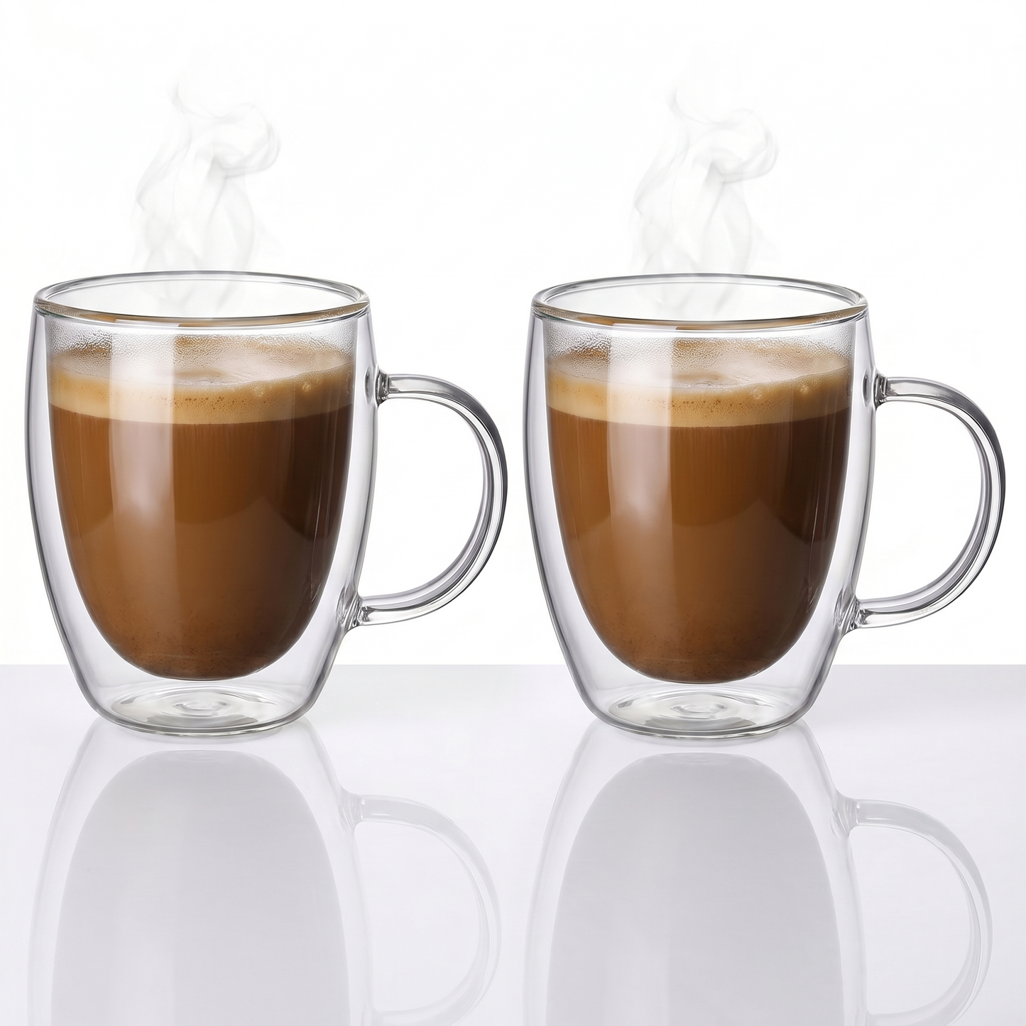 Heat-Resistant Double Wall Glass Cups Set