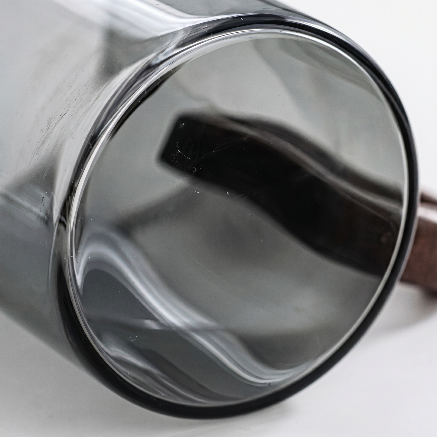 Elegant Glass Mugs with Heat-Resistant Wooden Handle