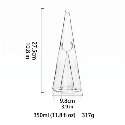Elegant Glass Cone Wine Decanter with Optimal Aeration