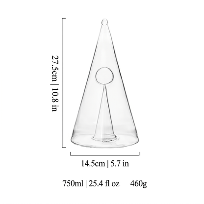 Elegant Glass Cone Wine Decanter with Optimal Aeration