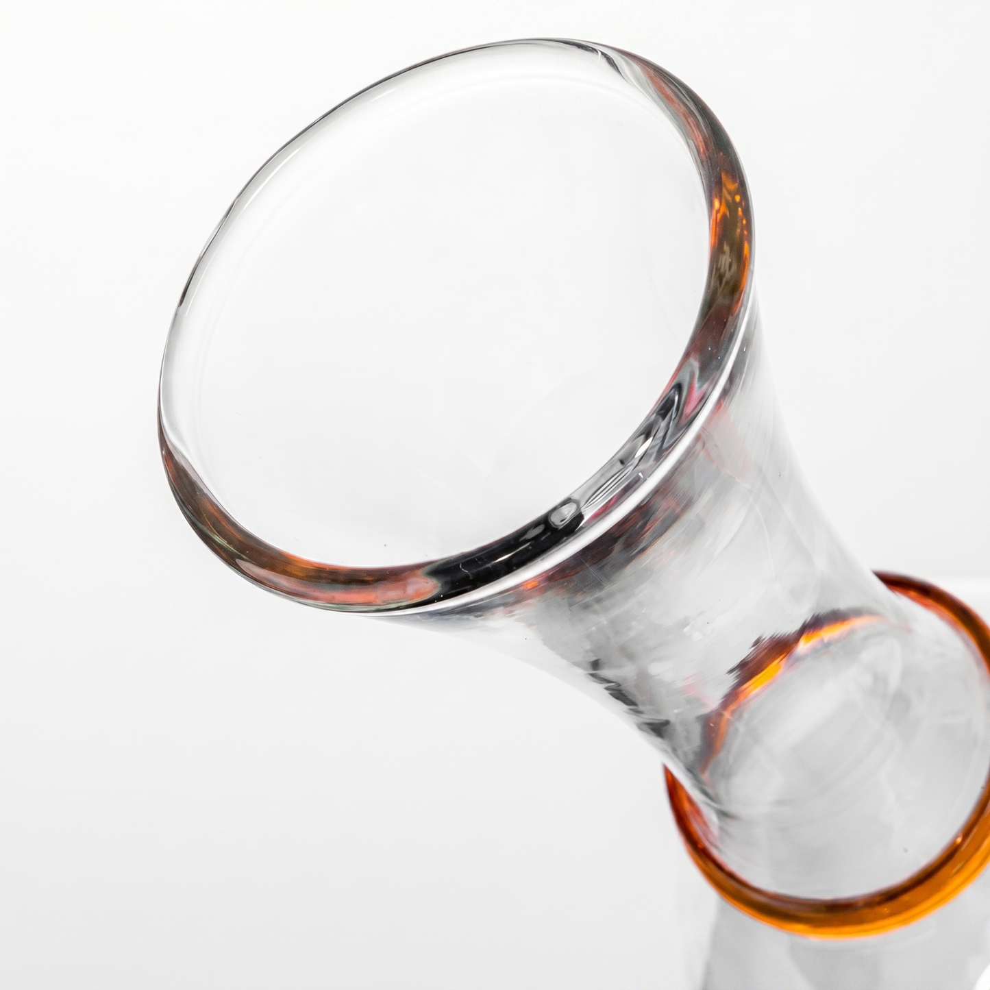Elegant Hand-Blown Glass Carafe with Sculptural Stopper