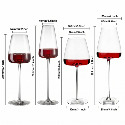 Elegant Crystal Wine Glasses Set with Exceptional Clarity for Sophisticated Dining