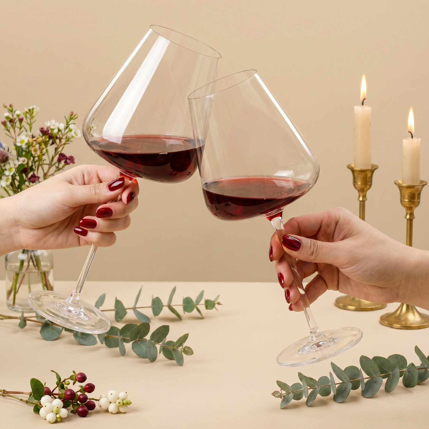 Elegant Crystal Wine Glasses Set with Exceptional Clarity for Sophisticated Dining