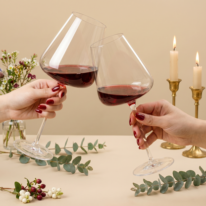 Elegant Crystal Wine Glasses Set with Exceptional Clarity for Sophisticated Dining