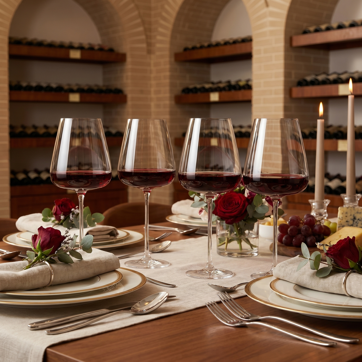 Elegant Crystal Wine Glasses Set with Exceptional Clarity for Sophisticated Dining