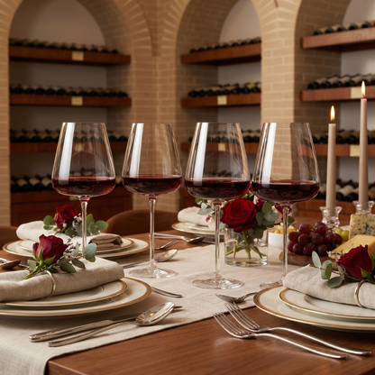 Elegant Crystal Wine Glasses Set with Exceptional Clarity for Sophisticated Dining