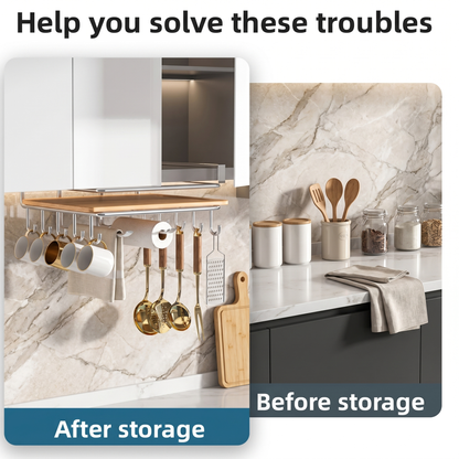 Under-Shelf Kitchen Storage Rack with 2-Tier Stainless Steel Design