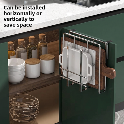 Under-Shelf Kitchen Storage Rack with 2-Tier Stainless Steel Design