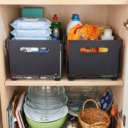 Pull-Out Kitchen Cabinet Storage Rack for Snacks, Jars and Pantry Items