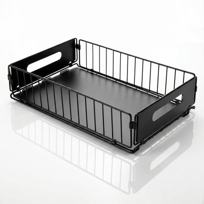 Pull-Out Kitchen Cabinet Storage Rack for Snacks, Jars and Pantry Items
