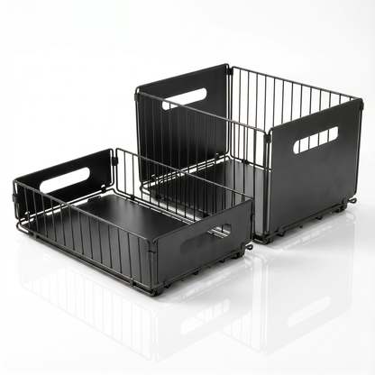 Pull-Out Kitchen Cabinet Storage Rack for Snacks, Jars and Pantry Items