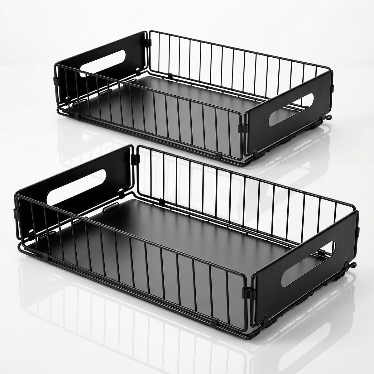 Pull-Out Kitchen Cabinet Storage Rack for Snacks, Jars and Pantry Items