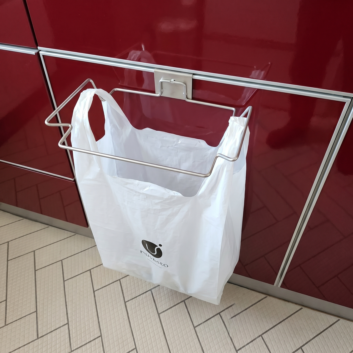 Over-Cabinet Hanging Kitchen Rack for Bags, Towels and Small Items