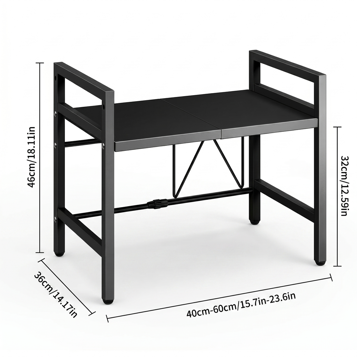 Expandable Microwave Shelf Rack for Countertop Kitchen Storage