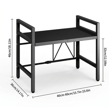 Expandable Microwave Shelf Rack for Countertop Kitchen Storage