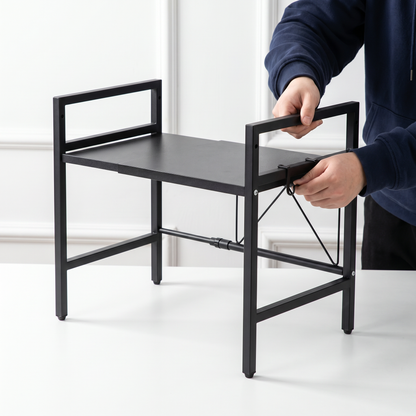 Expandable Microwave Shelf Rack for Countertop Kitchen Storage