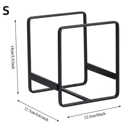 Slim Plate and Lid Organizer Rack for Kitchen Counters