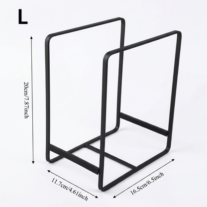 Slim Plate and Lid Organizer Rack for Kitchen Counters