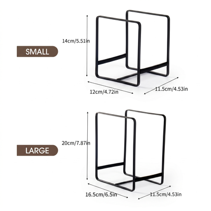 Slim Plate and Lid Organizer Rack for Kitchen Counters