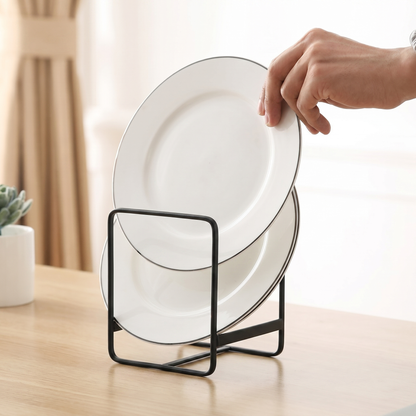Slim Plate and Lid Organizer Rack for Kitchen Counters