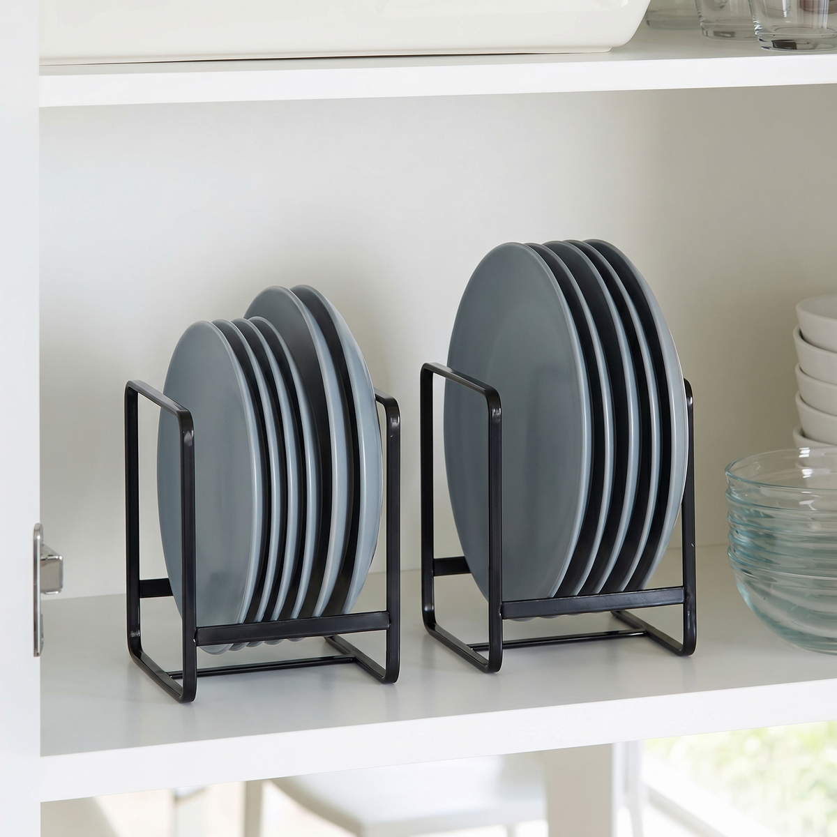 Slim Plate and Lid Organizer Rack for Kitchen Counters