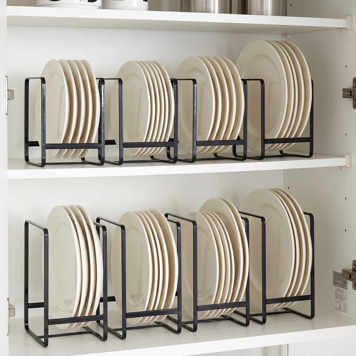 Slim Plate and Lid Organizer Rack for Kitchen Counters