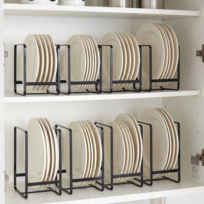 Slim Plate and Lid Organizer Rack for Kitchen Counters