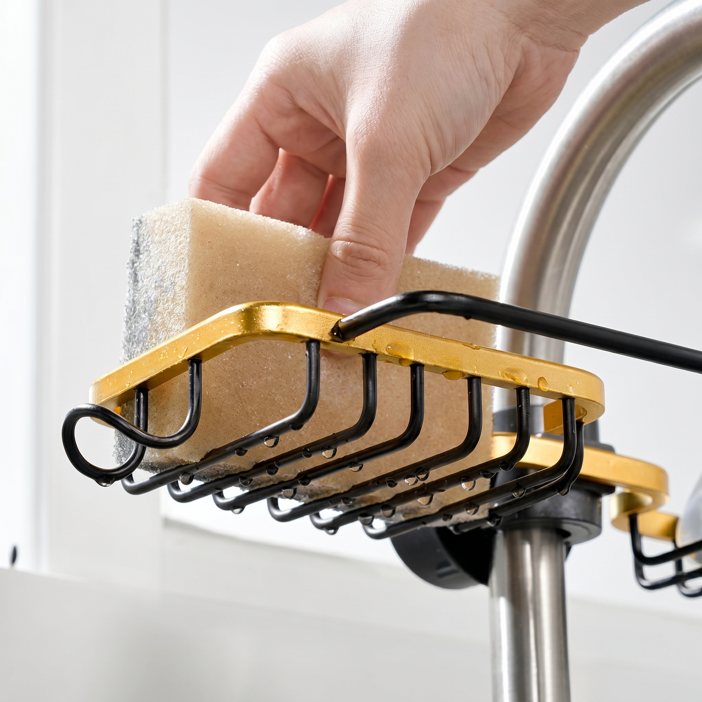 Aluminum Kitchen Sink Caddy with Multi-Functional Design