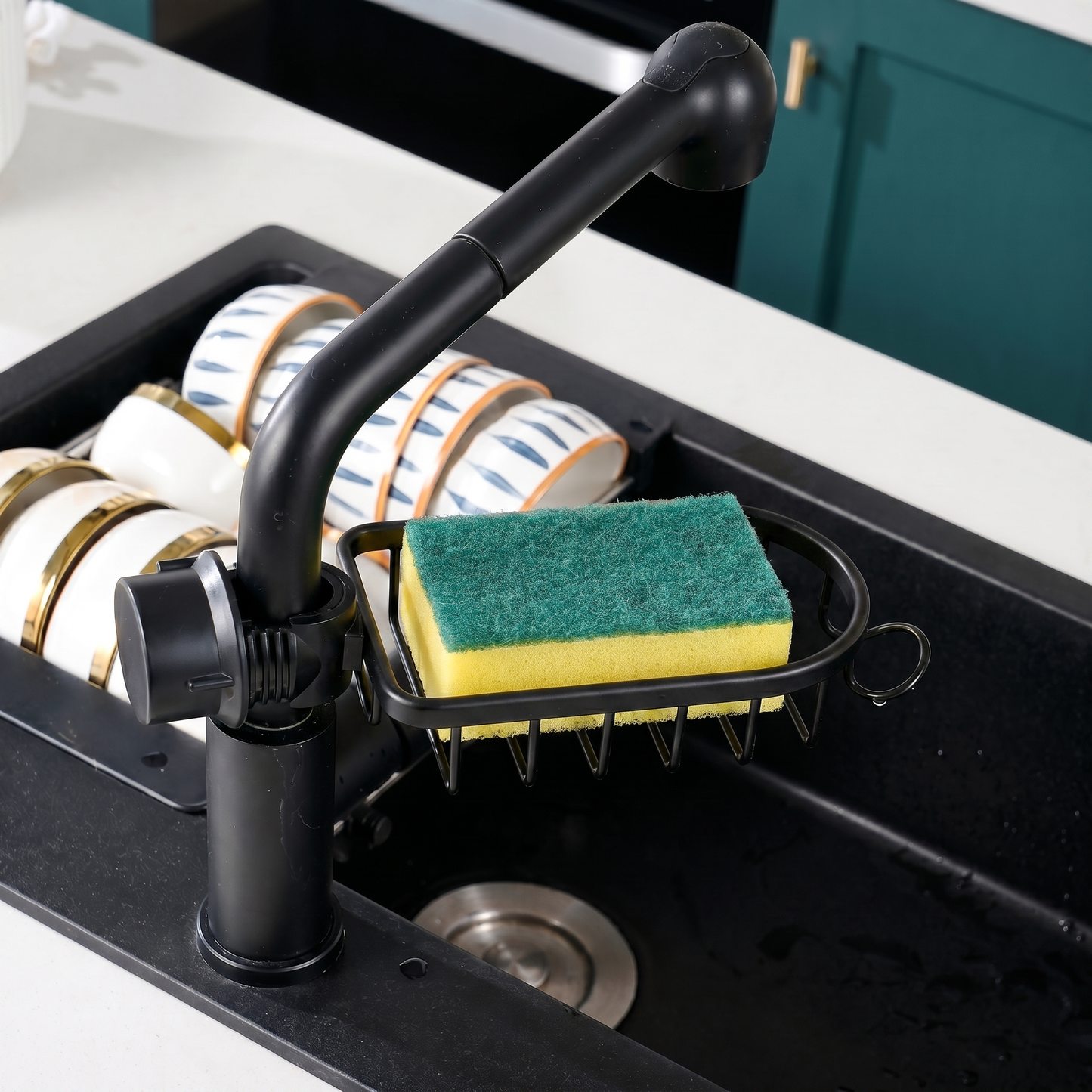 Aluminum Kitchen Sink Caddy with Multi-Functional Design