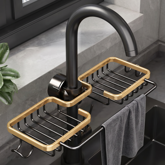Aluminum Kitchen Sink Caddy with Multi-Functional Design