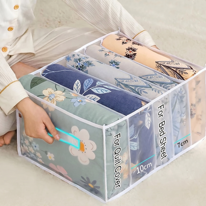 Versatile Storage Organizer | Large Capacity Mesh Compartment Box with Foldable Design