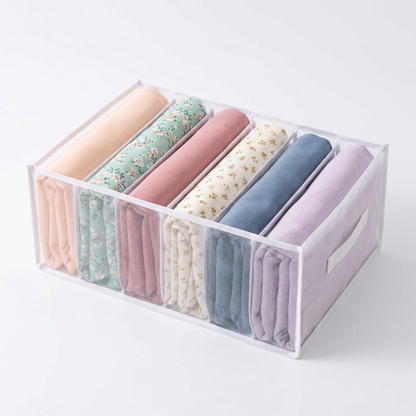 Versatile Storage Organizer | Large Capacity Mesh Compartment Box with Foldable Design